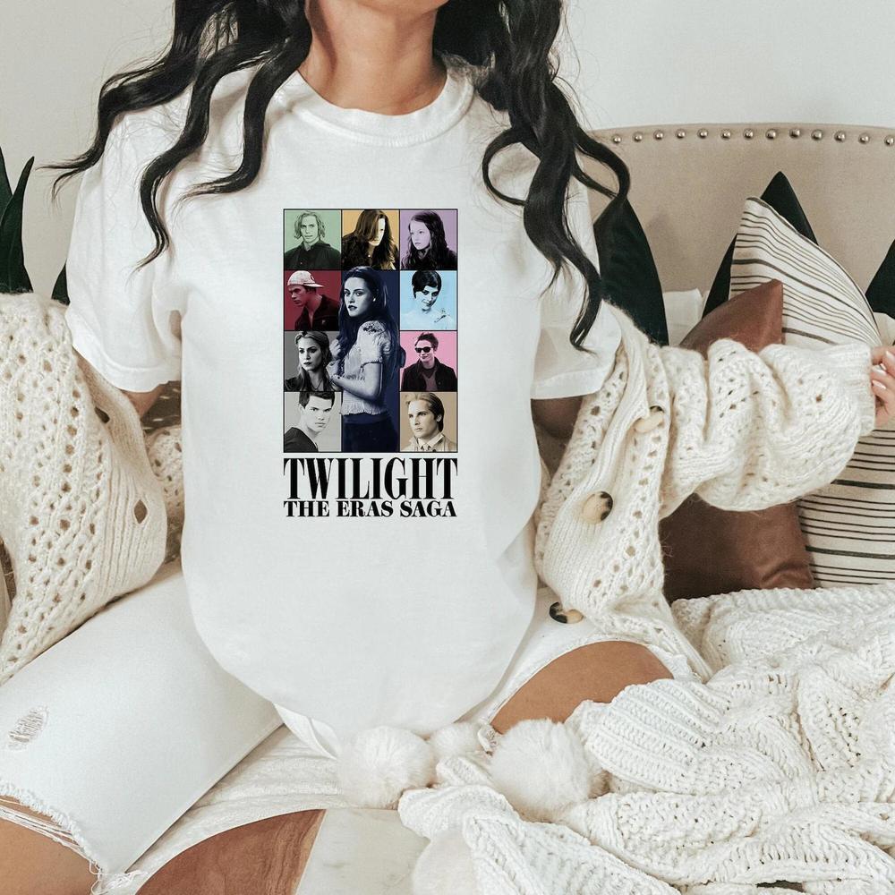 Twilight The Eras Saga White Tshirt Twilight Tshirt Saga Twilight Shirt
